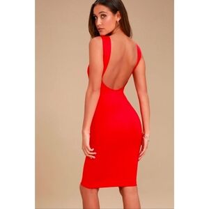 Lulu's | Red Backless Dress